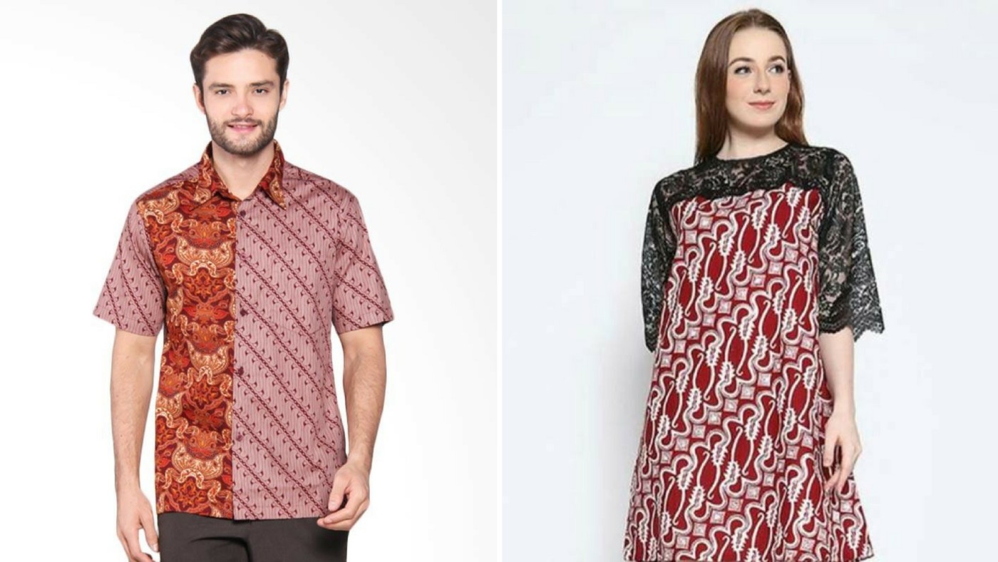 Gambar Sketsa Baju Batik  Modern Sobsketsa