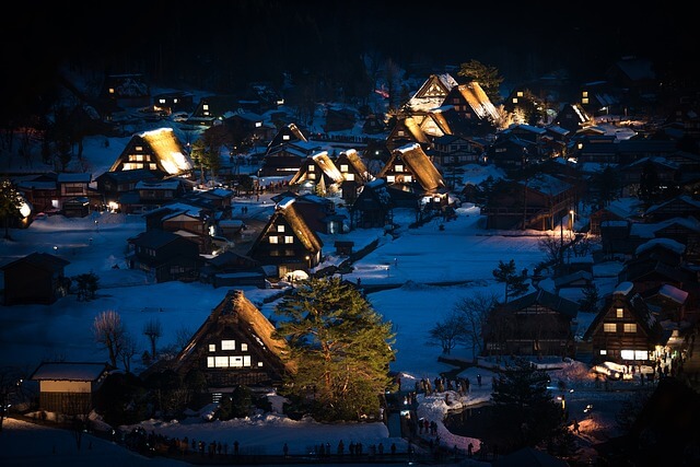 shirakawa go musim dingin