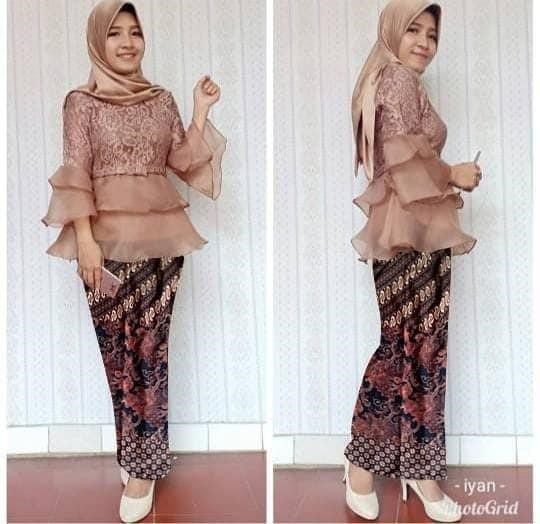 kebaya wisuda simpel dan elegan berhijab