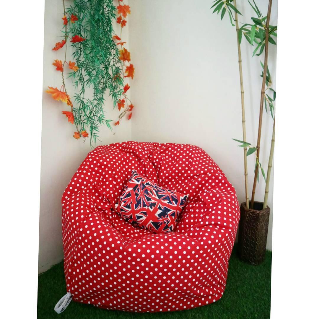 Kursi Santai Bean Bag Oval Motif