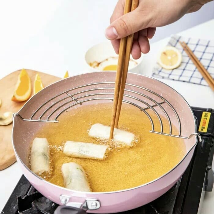 LC2401 24 cm Wajan Panci Lapisan Keramik Anti Lengket Fry pan