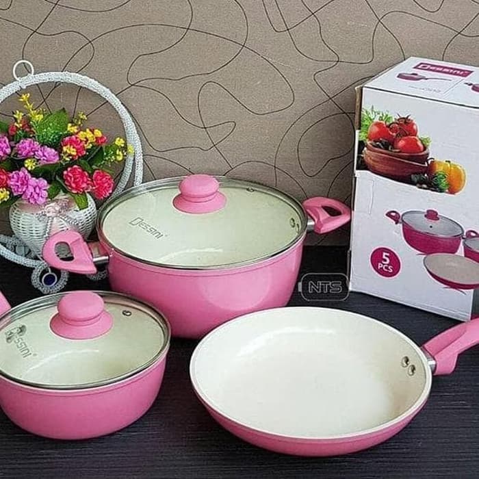 Panci Set Keramik Dessini 5 Pcs Italy Ceramic Cook