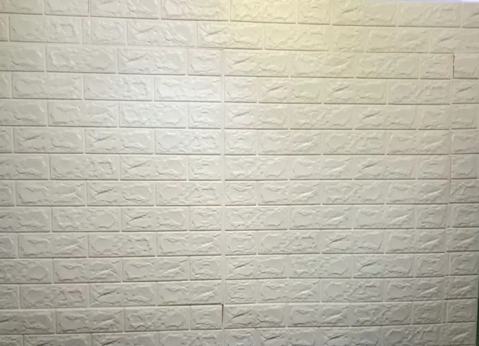 Wallpaper Dinding Foam 3D Batu Bata Putih
